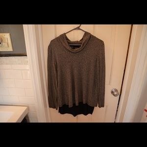 Striped Cowl Neck Top